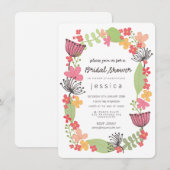 Invitation Parti de la Fête des mariées de la frontière flora (Devant / Derrière)