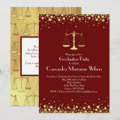 Invitation Parti de la fin d'études de droit de l'avocat (Devant / Derrière)