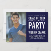 Invitation Parti de la fin d'études supérieures masculines mo (Devant)