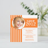 Invitation Parti de la graduation de la photographie Orange m (Debout devant)
