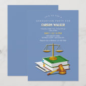 Invitation Parti de la graduation en droit et en justice (Devant / Derrière)