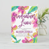 Invitation Parti de la graduation Luau Parti tropical (Debout devant)