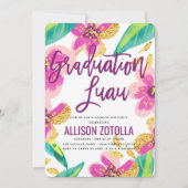 Invitation Parti de la graduation Luau Parti tropical (Devant)