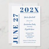 Invitation Parti de la graduation rouge et blanche (Devant)