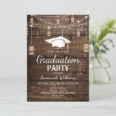 Invitation Parti de la graduation rustique (Debout devant)