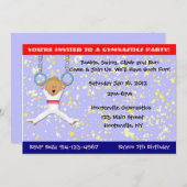 Invitation Parti de la gymnastique (Devant / Derrière)