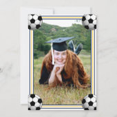 Invitation Parti de la marine et de l'or de football (Dos)