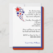 Invitation Parti de la nuit électorale politique (Dos)