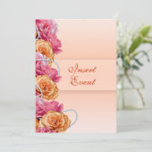 Invitation Parti de la pêche à la pêche rose (Debout devant)