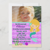 Invitation Parti de la piscine de la sirène verte (Devant)