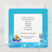 Invitation Parti de la piscine de perroquets de Macaw (Dos)