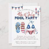 Invitation Parti de la piscine du 4 juillet (Devant)