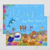 Invitation Parti de la piscine mondiale sous-marine (Devant / Derrière)