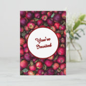 Invitation Parti de la Pomme Rouge Personnalisable (Debout devant)