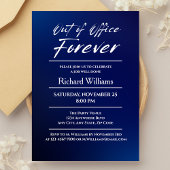 Invitation Parti de la retraite à thème bleu moderne