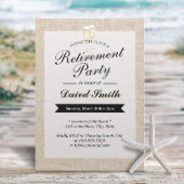 Invitation Parti de la retraite applaudit Rustic Burlap