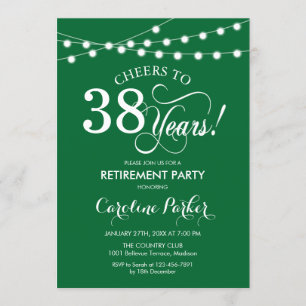 Invitation Parti de la retraite - Blanc vert