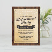 Invitation Parti de la retraite Bois Lights Retraite Invitati (Debout devant)