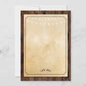 Invitation Parti de la retraite Bois Lights Retraite Invitati (Dos)