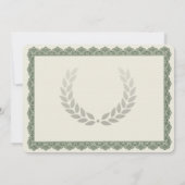 Invitation Parti de la retraite Certificat de reconnaissance (Dos)