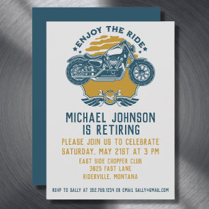 Invitation Parti de la retraite de la moto