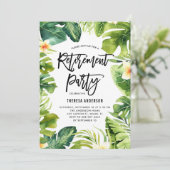 Invitation Parti de la retraite de la végétation tropicale et (Debout devant)