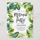 Invitation Parti de la retraite de la végétation tropicale et (Devant / Derrière)