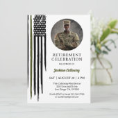 Invitation Parti de la retraite de l'Armée militaire, drapeau (Debout devant)