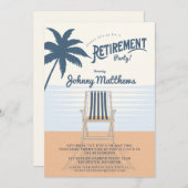 Invitation Parti de la retraite des chaises de plage (Devant / Derrière)