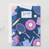 Invitation Parti de la retraite des femmes Hobbies Marine (Dos)