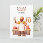 Invitation Parti de la retraite du boucher (Debout devant)