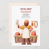 Invitation Parti de la retraite du boucher (Devant / Derrière)