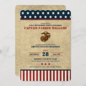 Invitation Parti de la retraite du Corps des Marines des État (Devant / Derrière)