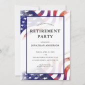 Invitation Parti de la retraite du drapeau américain (Devant)