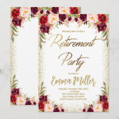 Invitation Parti de la retraite florale de Bourgogne (Devant / Derrière)