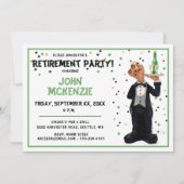 Invitation Parti de la retraite - Garçon drôle (Devant)