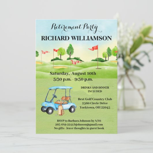 Invitation Parti de la retraite Golf (Debout devant)