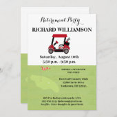 Invitation Parti de la retraite Golf (Devant / Derrière)