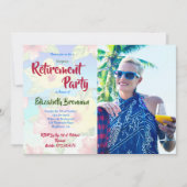 Invitation Parti de la retraite Hibiscus de fleurs tropicales (Devant)