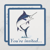 Invitation Parti de la retraite : Marlin bleu Atlantique (Devant / Derrière)