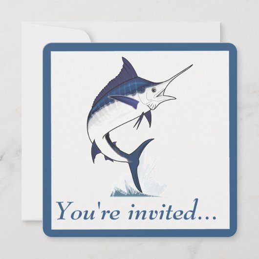 Invitation Parti de la retraite : Marlin bleu Atlantique (Devant)