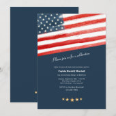 Invitation Parti de la retraite militaire du drapeau américai (Devant / Derrière)