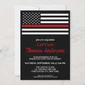 Invitation Parti de la retraite moderne des pompiers (Devant)