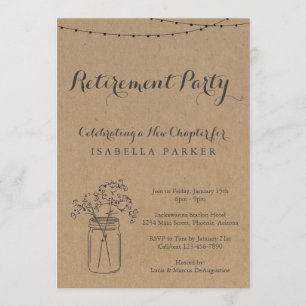 Invitation Parti de la retraite  Papier Russe Kraft