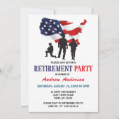 Invitation Parti de la retraite patriotique du drapeau améric (Devant)