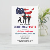 Invitation Parti de la retraite patriotique du drapeau améric (Debout devant)