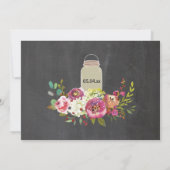 Invitation Parti de la retraite Rustic Jars Chalk Floral Phot (Dos)