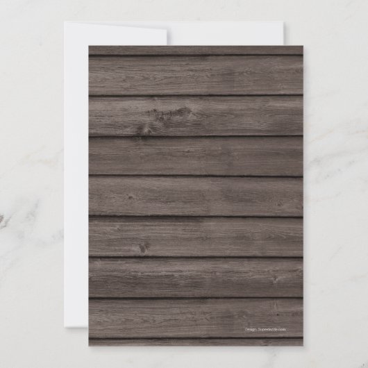 Invitation Parti de la retraite rustique (Dos)