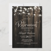 Invitation Parti de la retraite rustique du bois (Devant)