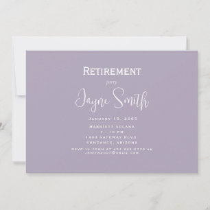 Invitation Parti de la retraite simple Lavender